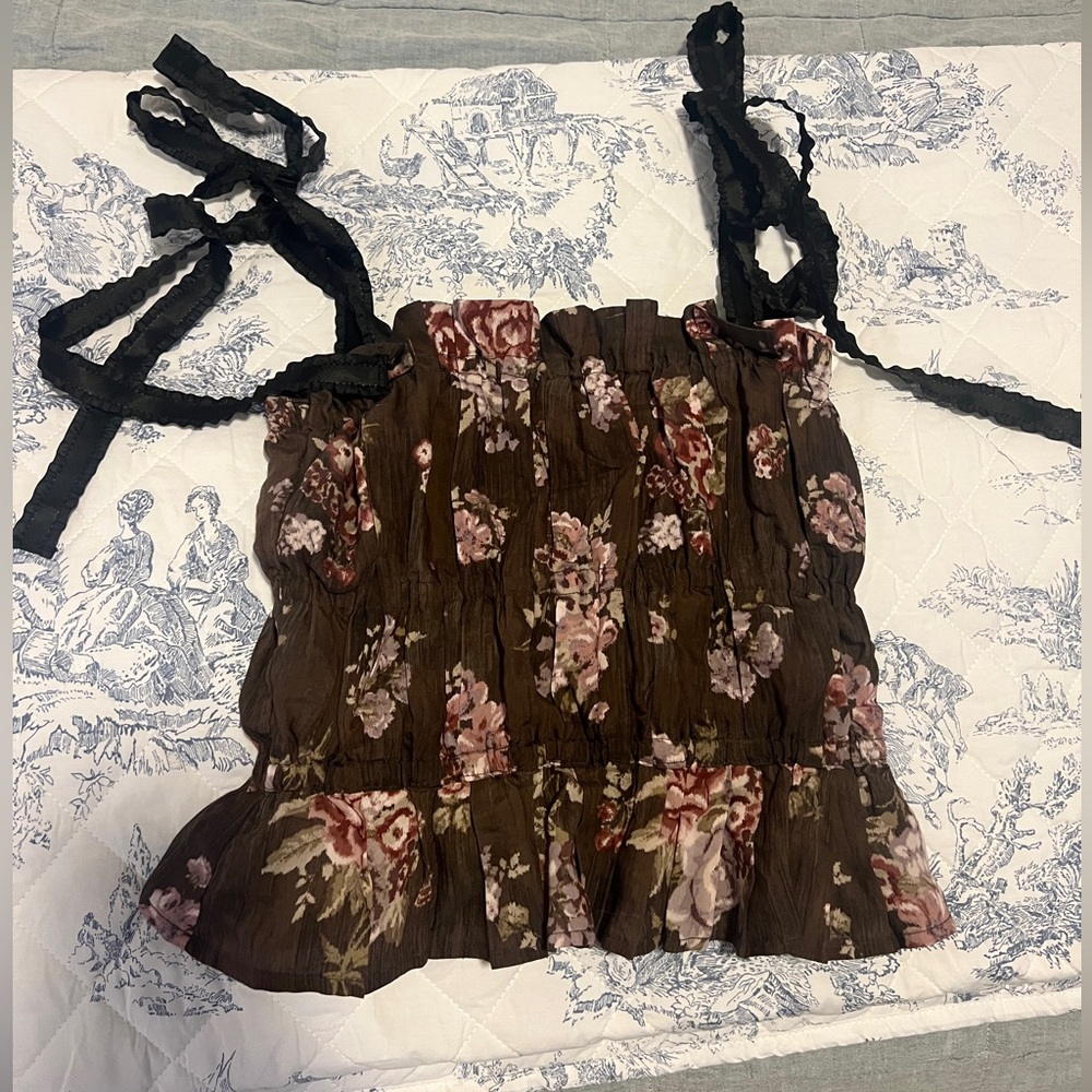Brock Collection x H&M Floral Tie Top